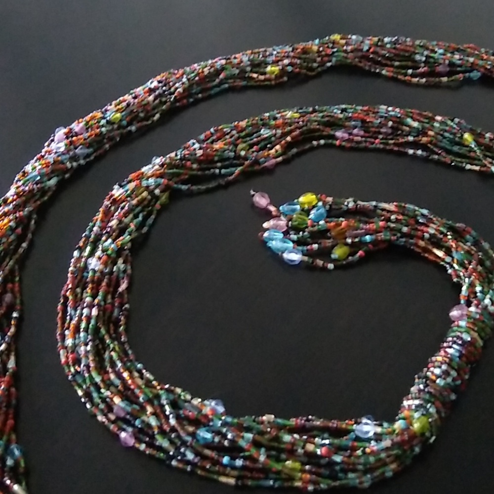 Anthropologie beaded necklace scarf